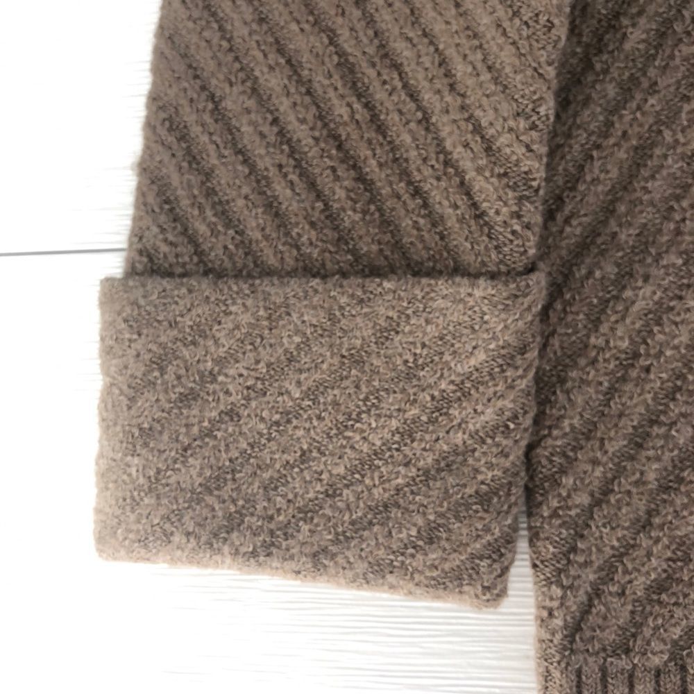French Connection Color Block Oversized Crewneck Sweater in Ivory, Grey & Brown - Picture 12 of 13
